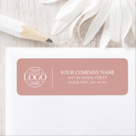 Etiqueta Elegant Minimalist Business Logo Return Address