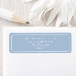 Etiqueta Elegant Powder Blue Wedding Return Address