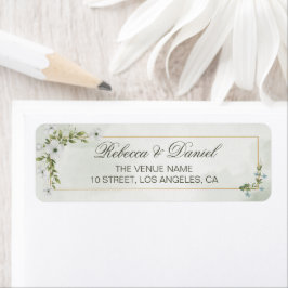 Etiqueta Elegant White Floral Wedding 