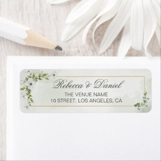 Etiqueta Elegant White Floral Wedding