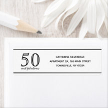 Elegante 50 e fabuloso endereço de devolução de ti