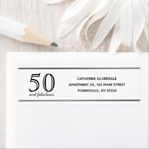 Etiqueta Elegante 50 e fabuloso endereço de devolução de ti