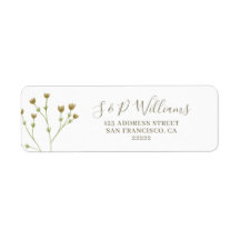 Elegante Airy Simple Wildflower Address