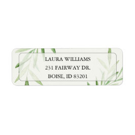 Etiqueta Elegante Aquarela Chá de panela Verde