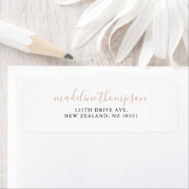 Etiqueta Elegante Boho Beige - Script de Caligração