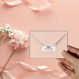 Etiqueta Elegante BOHO Wildflower Return Endereço