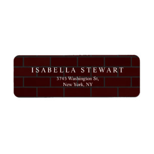 Etiqueta Elegante Brownish Red Wall Professional Modern