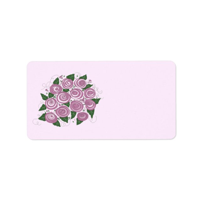 Etiqueta Elegante Buquê Floral (Frente)