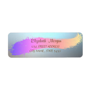 Etiqueta Elegante Chic ,Pincelada ,Etiqueta de Endereço Bri