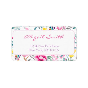 Etiqueta Elegante, chique de Boho floral