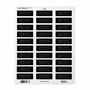 Etiqueta Elegante Classy Marinho Blue Return Address