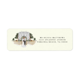 Etiqueta Elegante Country Manor Casamento de Ranch Countr