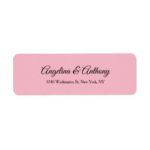 Etiqueta Elegante criativo profissional rosa pálido Weddin