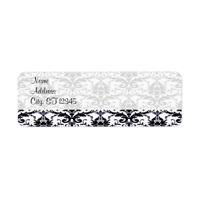 Etiqueta Elegante Damask (Frente)