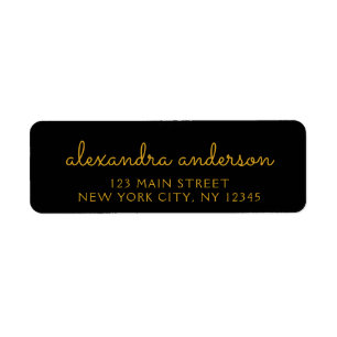 Etiqueta Elegante Dourado Negro Elegante Típico Elegante Ev