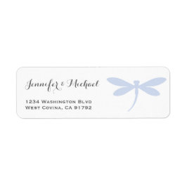 Etiqueta Elegante Dragonfly Return Address Label Modelo