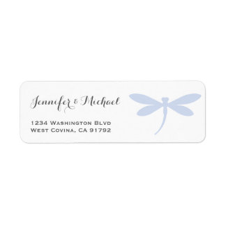 Etiqueta Elegante Dragonfly Return Address Label Modelo