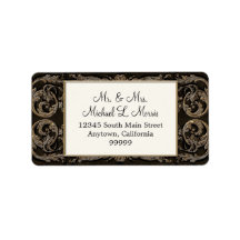 Elegante Ebony Black Barroco Residência Caseira Ne