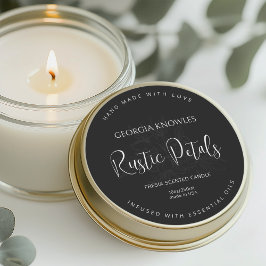 Etiqueta Elegante Etiqueta de Produto Preto e Bran