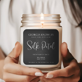 Etiqueta Elegante Etiqueta de Produto Preto e Bran