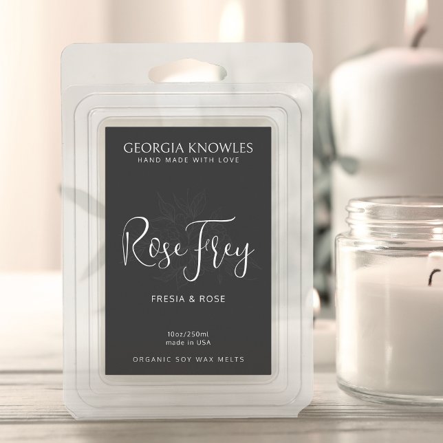 Etiqueta Elegante Etiqueta de Produto Preto e Bran (Criador carregado)