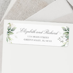 Etiqueta Elegante Eucalyptus deixa o retorno verde