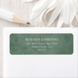 Etiqueta Elegante Eucalyptus Green Wedding Return Address