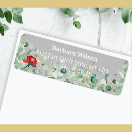 Etiqueta Elegante Eucalyptus Greenery Rustic Return