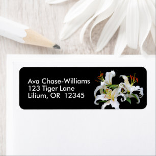 Etiqueta Elegante Floral Casablanca White Lily Oriental