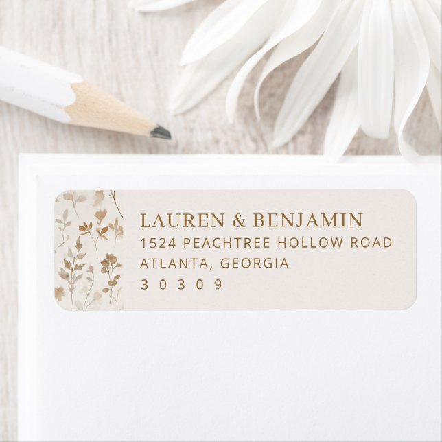 Etiqueta Elegante Floral Creme (Insitu)