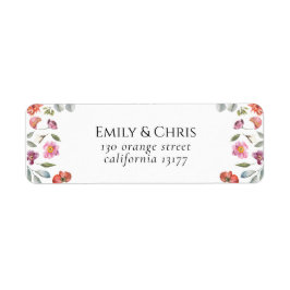 Etiqueta Elegante Floral Eucalyptus Endereço Caseiro