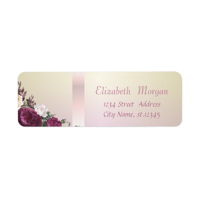 Etiqueta Elegante Floral Fashion (Frente)
