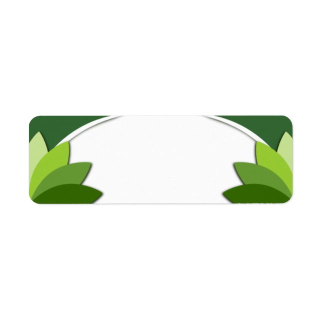 Etiqueta Elegante Green Florals Modelo (Frente)