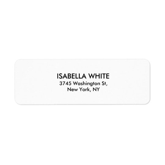 Etiqueta Elegante Liso Simples Do Fundo Branco Chique Na Zazzle Portugal Sorriso superior feliz do homem de negócio. zazzle pt