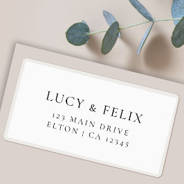 Etiqueta Elegante Minimalista | Chic Wedding Return Address