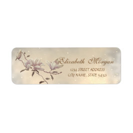 Etiqueta Elegante Moderno Chic  Magnólia Endereço