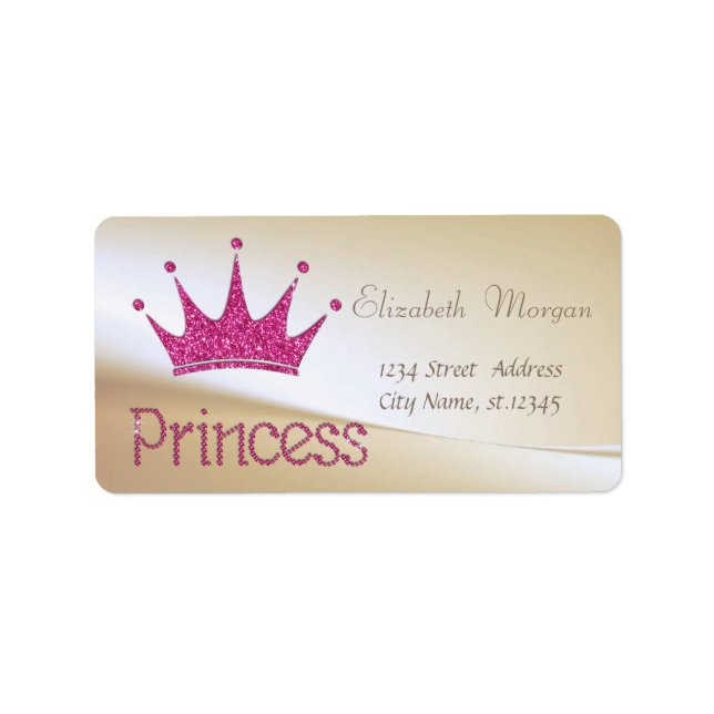 Etiqueta Elegante Na moda Glittery Tiara Princess (Frente)