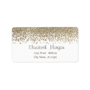 Etiqueta Elegante Ouro Diamantes Elegantes