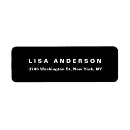 Etiqueta Elegante preto branco legível criativo moderno