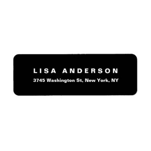 Etiqueta Elegante preto branco legível criativo moderno