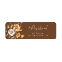 Elegante Rosa Chic | Endereço de retorno romântico