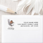 Etiqueta Elegante Russo Winter Sparrow Christmas Return<br><div class="desc">Essas lindas etiquetas de endereço de volta do feriado russo de Natal apresentam um fundo branco macio com um pardal de inverno bonito e elegantes folhas de prata. Personalize essas etiquetas de endereço com pássaros com seu nome e endereço de retorno. Perfeito para convites de festas de Natal, encontros de...</div>