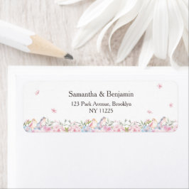 Etiqueta Elegante Sakura Cherry Blossom Endereço