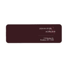 Etiqueta Elegante Selo Minimalista Marrom Moderno Casamento