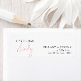 Etiqueta Elegante Tiny Human Shindig Endereço de Retorno