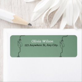 Etiqueta Elegante Verde Sage Minimalista Graduação 2026