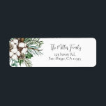 Etiqueta Elegante Watercolor Winter Christmas Return Addres<br><div class="desc">Elegante Aquarela de inverno Rótulo de Endereço de Natal</div>