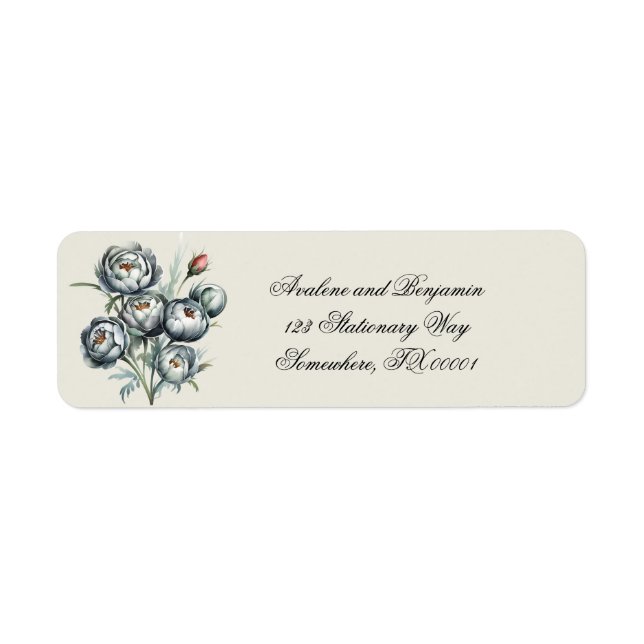 Etiqueta Elegante Wedding Green e Cinza (Frente)