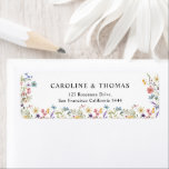 Etiqueta Elegante Wildflower Bloom Endereço<br><div class="desc">Celebre seu dia especial com estilo com este Elegante design Floral de Flor Selvagem. Imprima seus convidados com seu belo design e faça uma impressão duradoura. As maravilhosas flores silvestres adicionam uma beleza natural e um toque de sofisticação.</div>