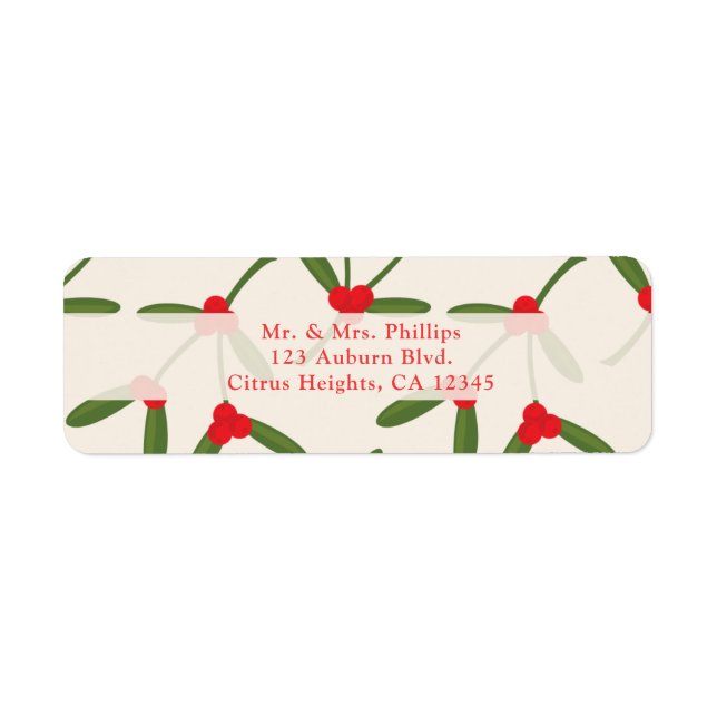 Etiqueta Elegantes Frutas de Inverno Natal Feriado (Frente)